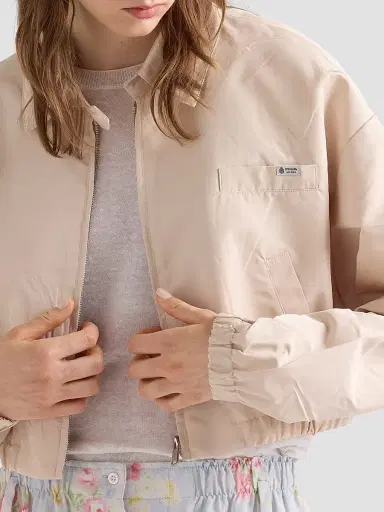 Prada Women's Faille Blouson Jacket - Beige Khaki - Size 8 | Thumbnail 5 Prada Women's Faille Blouson Jacket - Beige Khaki - Size 8 | Thumbnail 5