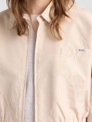 Prada Women's Faille Blouson Jacket - Beige Khaki - Size 8 | Thumbnail 6 Prada Women's Faille Blouson Jacket - Beige Khaki - Size 8 | Thumbnail 6
