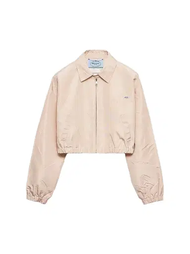 Prada Women's Faille Blouson Jacket - Beige Khaki - Size 8 | Thumbnail 1 Prada Women's Faille Blouson Jacket - Beige Khaki - Size 8 | Thumbnail 1