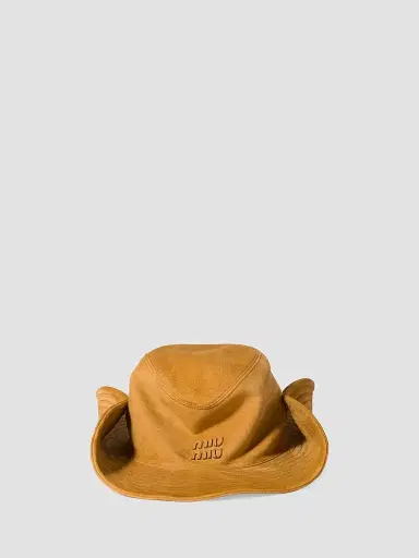 Miu Miu Women's Suede Cowboy Hat - Beige Khaki - Size Medium | Thumbnail 3 Miu Miu Women's Suede Cowboy Hat - Beige Khaki - Size Medium | Thumbnail 3