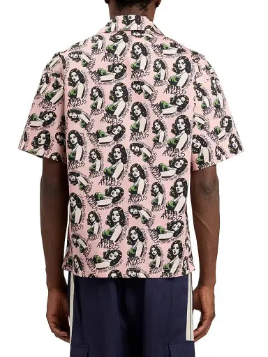 Palm Angels Men's Pinup Relaxed-Fit Bowling Shirt - Pink Multicolor - Size 44 | Thumbnail 5 Palm Angels Men's Pinup Relaxed-Fit Bowling Shirt - Pink Multicolor - Size 44 | Thumbnail 5