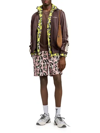 Palm Angels Men's Pinup-Print Cotton Shorts - Pink Multicolor - Size XXL | Thumbnail 2 Palm Angels Men's Pinup-Print Cotton Shorts - Pink Multicolor - Size XXL | Thumbnail 2