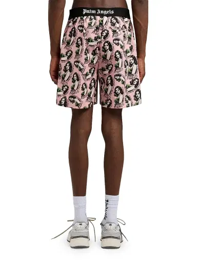 Palm Angels Men's Pinup-Print Cotton Shorts - Pink Multicolor - Size XXL | Thumbnail 5 Palm Angels Men's Pinup-Print Cotton Shorts - Pink Multicolor - Size XXL | Thumbnail 5