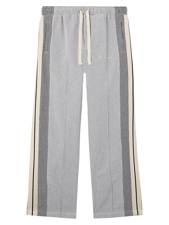 Men's Logo Vichy Track Pants - Grey Off White
