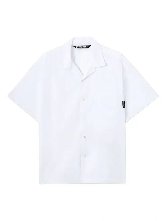 Men's Logo Camp-Collar Cotton Bowling Shirt - Off White Black