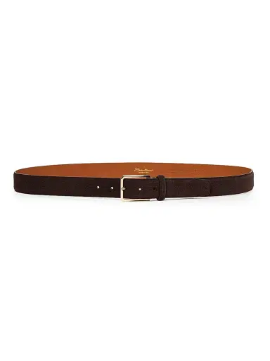 Santoni Men's Suede Buckle Belt | Thumbnail 1 Santoni Men's Suede Buckle Belt | Thumbnail 1