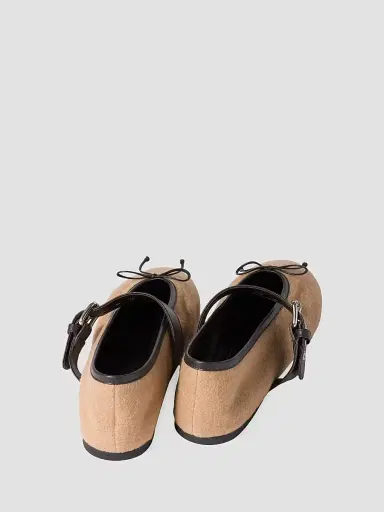 Miu Miu Women's Wool Ballerinas - Brown - Size 10 | Thumbnail 2 Miu Miu Women's Wool Ballerinas - Brown - Size 10 | Thumbnail 2