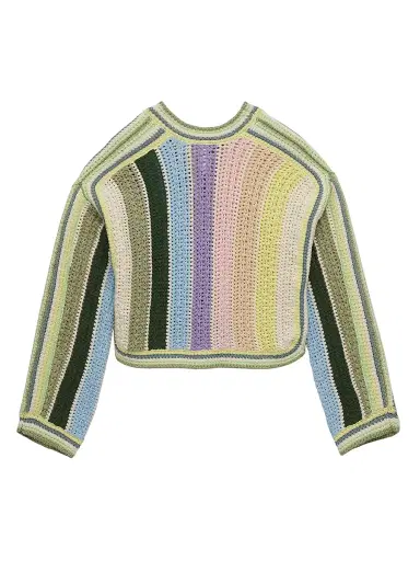 Zimmermann Baby Girl's, Little Girl's & Girl's Indra Striped Crochet Cardigan | Thumbnail 2 Zimmermann Baby Girl's, Little Girl's & Girl's Indra Striped Crochet Cardigan | Thumbnail 2