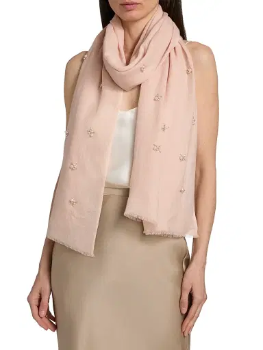 Janavi Women's Dispersion Sheer Embellished Scarf | Thumbnail 2 Janavi Women's Dispersion Sheer Embellished Scarf | Thumbnail 2