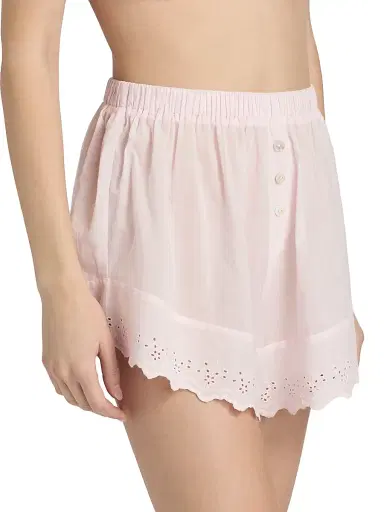 Papinelle Women's Millie Broderie Cotton Short Pajamas | Thumbnail 4