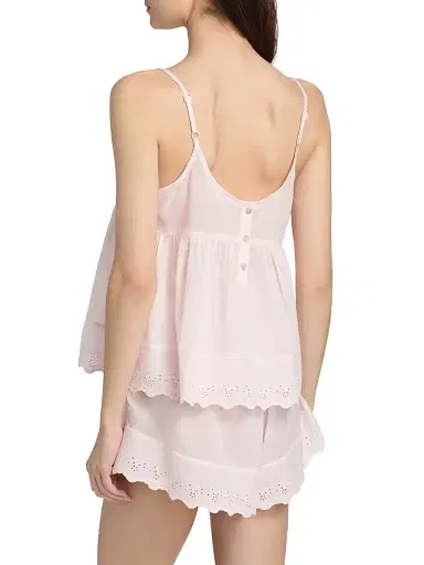 Papinelle Women's Millie Broderie Cotton Short Pajamas | Thumbnail 5
