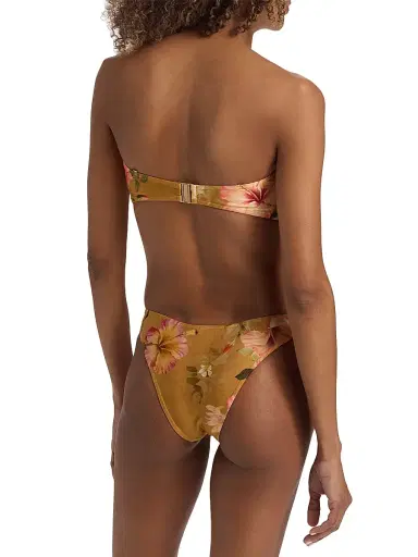 Zimmermann Women's Mahon Bamboo-Trim Bikini - Tan Hibiscus - Size 8 | Thumbnail 4 Zimmermann Women's Mahon Bamboo-Trim Bikini - Tan Hibiscus - Size 8 | Thumbnail 4