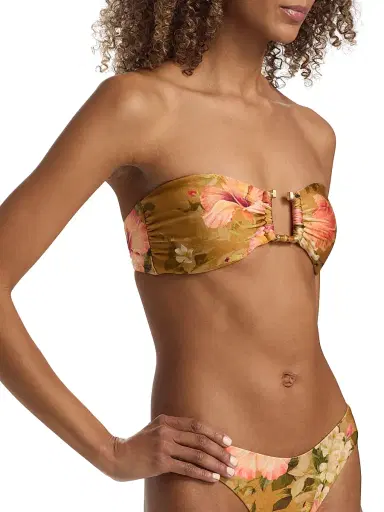 Zimmermann Women's Mahon Bamboo-Trim Bikini - Tan Hibiscus - Size 8 | Thumbnail 5 Zimmermann Women's Mahon Bamboo-Trim Bikini - Tan Hibiscus - Size 8 | Thumbnail 5