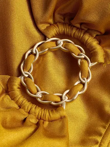 Zimmermann Women's Roselight Chain-Trim Bikini - Mustard - Size 8 | Thumbnail 6