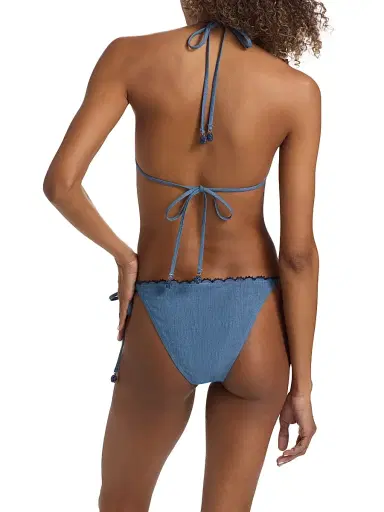 Zimmermann Women's Aster Embroidered Denim Bikini - Denim - Size 8 | Thumbnail 4 Zimmermann Women's Aster Embroidered Denim Bikini - Denim - Size 8 | Thumbnail 4