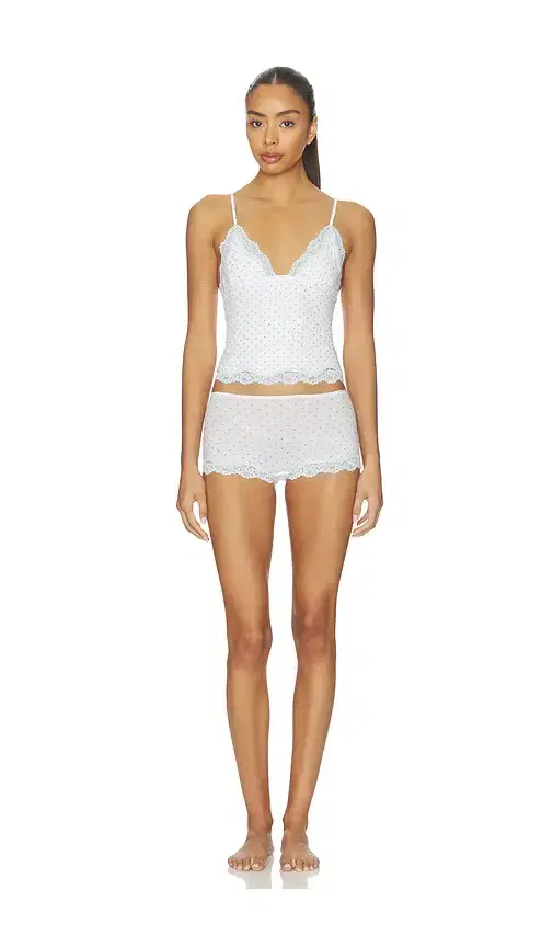 Fits Everybody Lace Triangle Cami & Boyshort Set