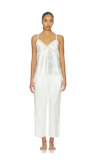 Flora Nikrooz Florence Solid Jacquard Charmeuse Capri Set | Thumbnail 1 Flora Nikrooz Florence Solid Jacquard Charmeuse Capri Set | Thumbnail 1