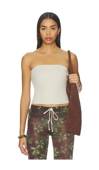ENZA COSTA Cotton Rib Bandeau Top | Thumbnail 1
