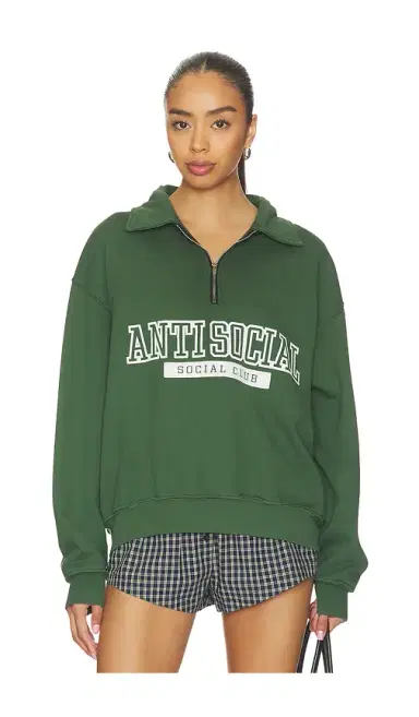 Anti Social Social Club Washed Up Quarter Zip | Thumbnail 3