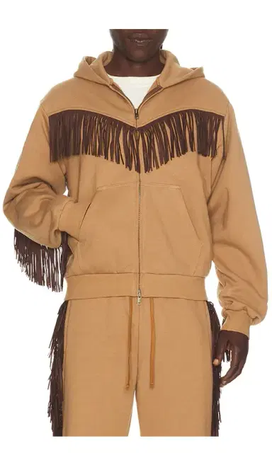 Austin Post Fringed Full Zip Hoodie | Thumbnail 1 Austin Post Fringed Full Zip Hoodie | Thumbnail 1