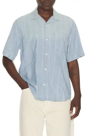 Corridor Striped Seersucker Short Sleeve Shirt | Thumbnail 3