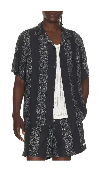 BATHER Black Fiesta Printed Camp Shirt | Thumbnail 1