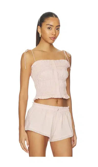 Skims Garment Washed Ruffle Cami | Thumbnail 2