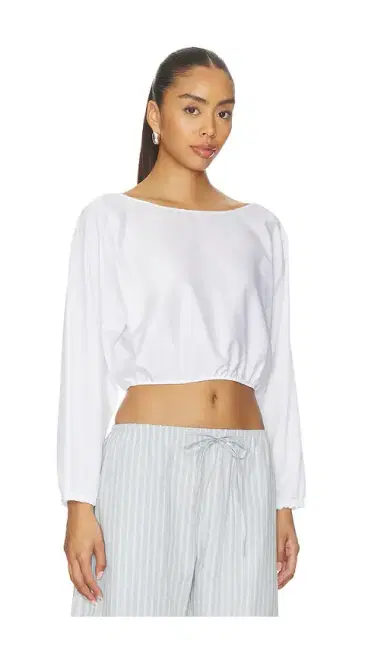LESET Yoko Long Sleeve Blouson Top | Thumbnail 2