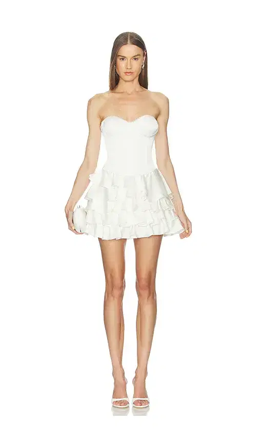 Tabitha Bustier Ruffle Mini Dress