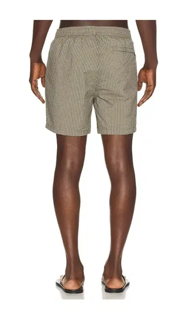 BATHER Fossil Seersucker Swim Trunks | Thumbnail 2