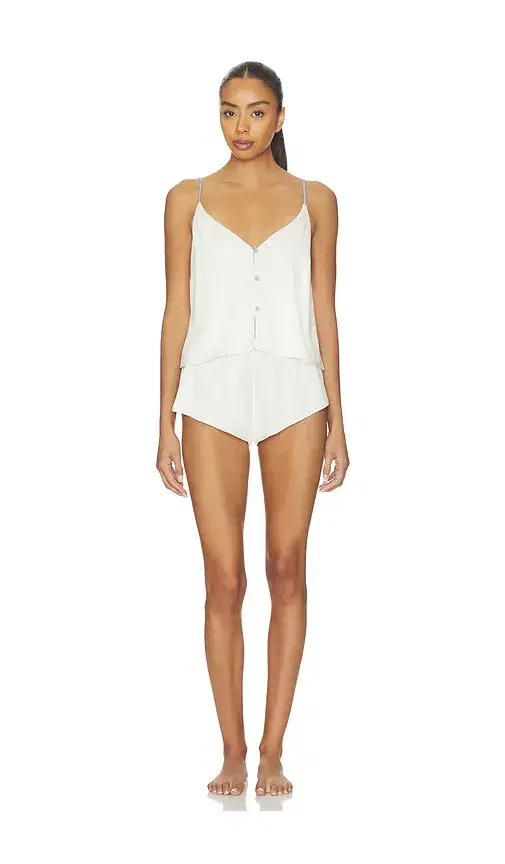 LUNYA Washable Silk Button Front Knicker Set