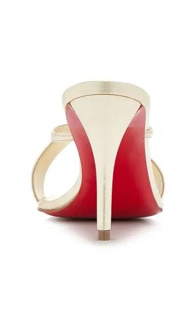 Christian Louboutin Mulazee Cross 80mm Metallic Leather Sandals | Thumbnail 5