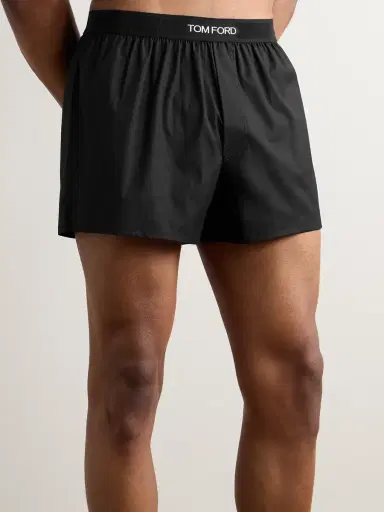 Tom Ford Stretch-Cotton Poplin Boxer Shorts - Men | Thumbnail 2