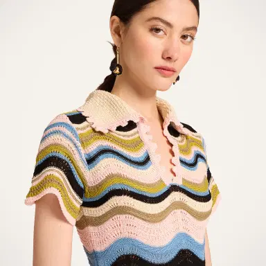 La DoubleJ Chevron Mini Dress | Thumbnail 4 La DoubleJ Chevron Mini Dress | Thumbnail 4