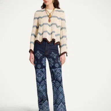 La DoubleJ Chevron Crop Sweater | Thumbnail 3 La DoubleJ Chevron Crop Sweater | Thumbnail 3
