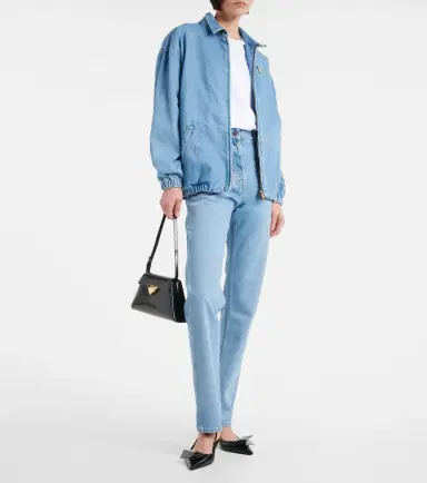 Prada Logo denim jacket | Thumbnail 3