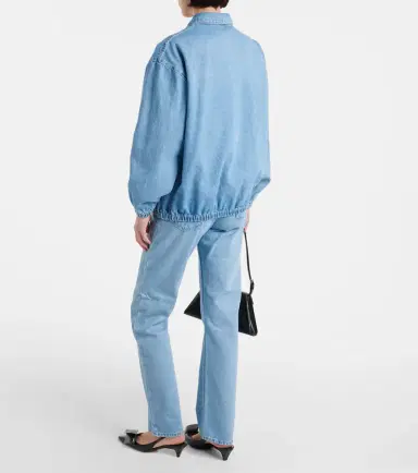 Prada Logo denim jacket | Thumbnail 5