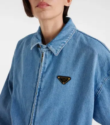 Prada Logo denim jacket | Thumbnail 6