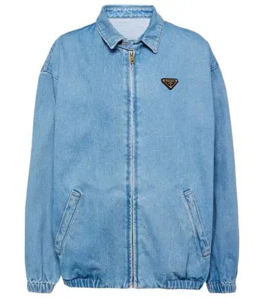 Prada Logo denim jacket | Thumbnail 1