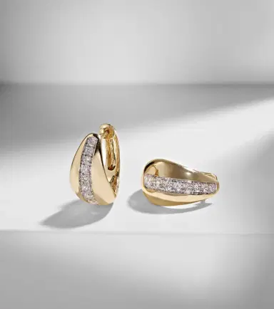 Stone and Strand Pistachio 10kt gold hoop earrings with diamonds | Thumbnail 5 Stone and Strand Pistachio 10kt gold hoop earrings with diamonds | Thumbnail 5