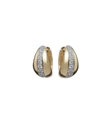 Stone and Strand Pistachio 10kt gold hoop earrings with diamonds | Thumbnail 1 Stone and Strand Pistachio 10kt gold hoop earrings with diamonds | Thumbnail 1