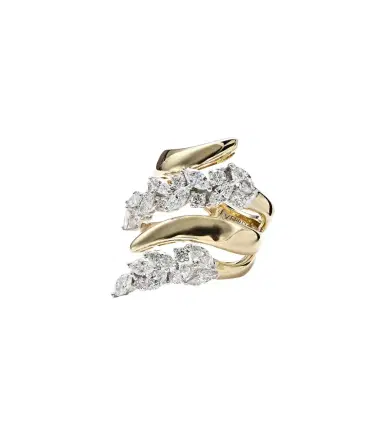YEPREM Golden Strada 18kt gold and white gold ring with diamonds | Thumbnail 1