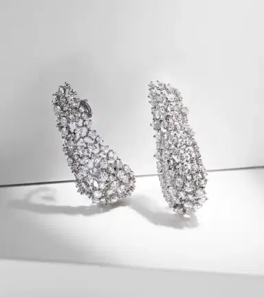 Ananya Scatter 18kt white gold earrings with diamonds | Thumbnail 5