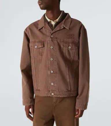 Miu Miu Logo denim jacket | Thumbnail 5