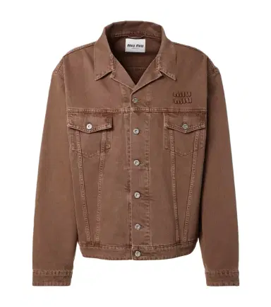 Miu Miu Logo denim jacket | Thumbnail 1