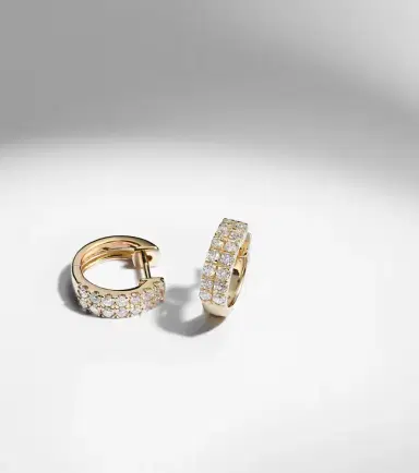 STONE AND STRAND Twin 14kt gold earrings with diamonds | Thumbnail 5