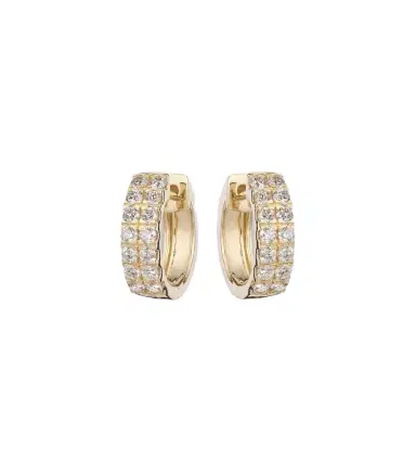 STONE AND STRAND Twin 14kt gold earrings with diamonds | Thumbnail 1
