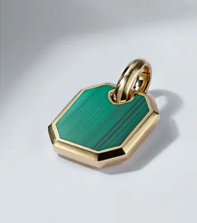 David Yurman Amulet 18kt gold pendant with malachite | Thumbnail 4
