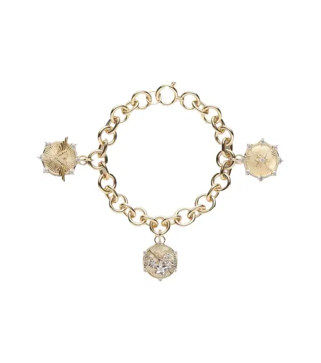 Foundrae Resilience and Blossom 18kt gold bracelet with diamonds