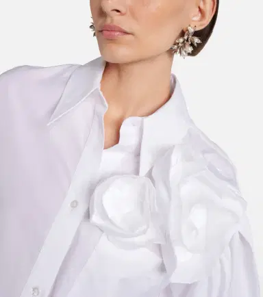 Simone Rocha Floral faux pearls hoop earrings | Thumbnail 6